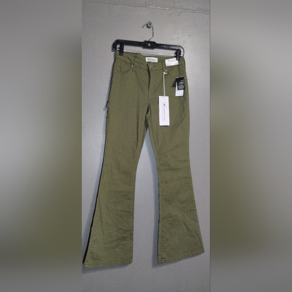 RE  generation by celebrity Pink Green Olive Flare Jeans (1/25)